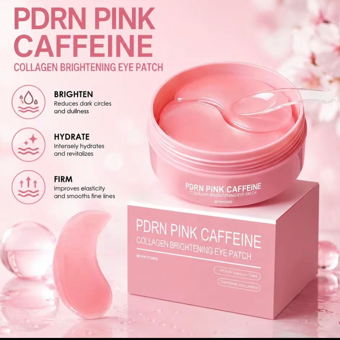 PDRN PINK CAFFEINE PATCHES